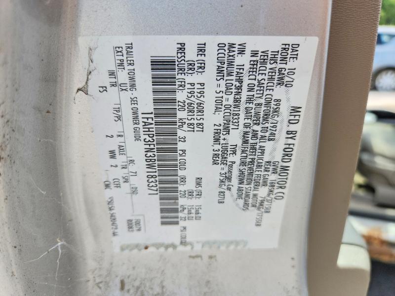 Aukcja sprzedaży 2011 Ford Focus, vin: 1FAHP3FN3BW183371, numer aukcji: 62988456