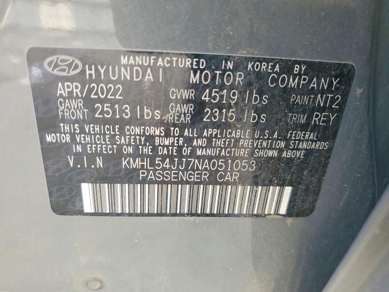 Продаж на аукціоні авто 2022 Hyundai Sonata Hybrid, vin: KMHL54JJ7NA051053, номер лоту: 65894686