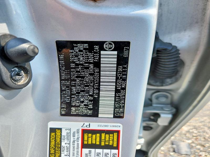 Aukcja sprzedaży 2012 Toyota Camry, vin: 4T1BF1FK1CU509187, numer aukcji: 66901426
