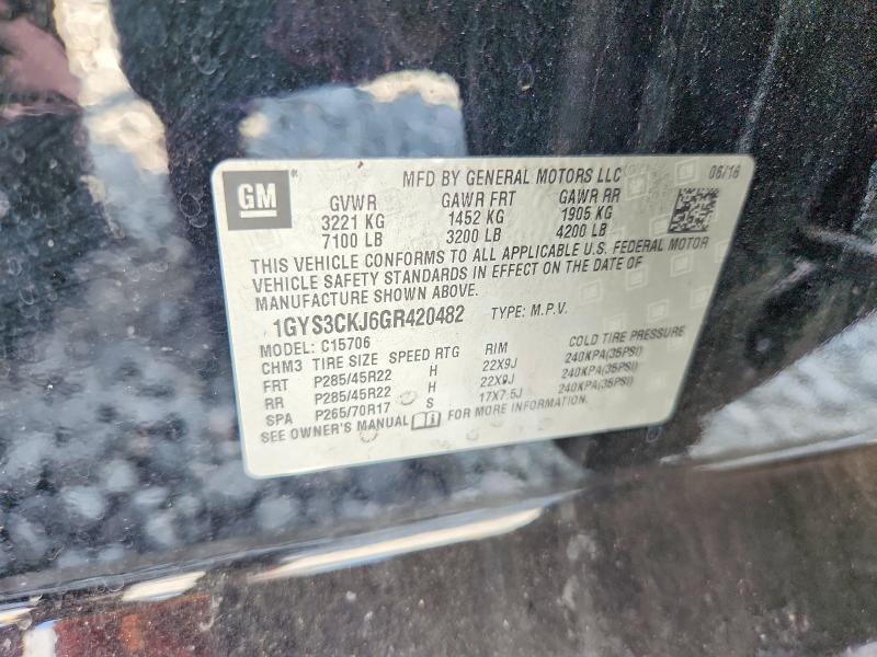 Aukcja sprzedaży 2016 Cadillac Escalade, vin: 1GYS3CKJ6GR420482, numer aukcji: 66638526