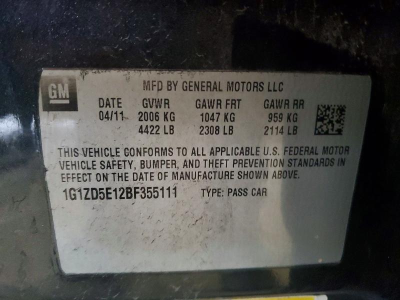 Продажа на аукционе авто 2011 Chevrolet Malibu, vin: 1G1ZD5E12BF355111, номер лота: 65484686