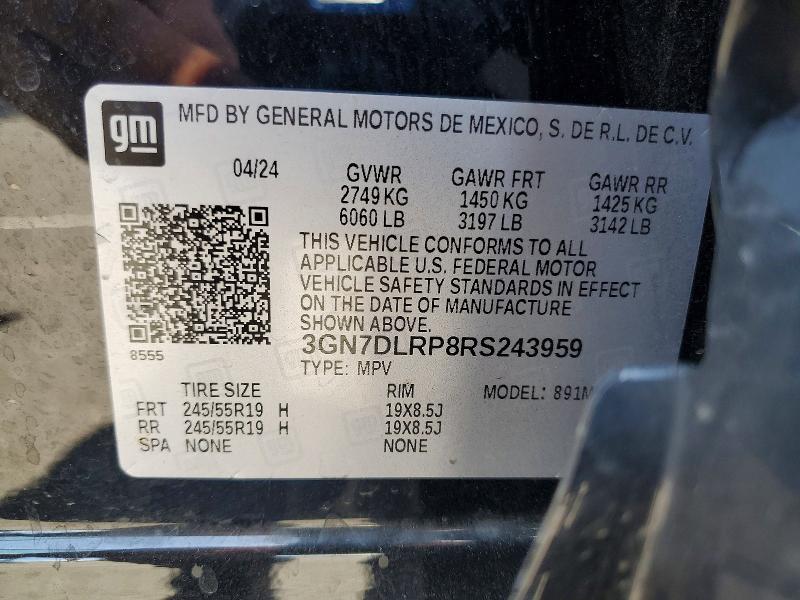Продаж на аукціоні авто 2024 Chevrolet Equinox, vin: 3GN7DLRP8RS243959, номер лоту: 66237246
