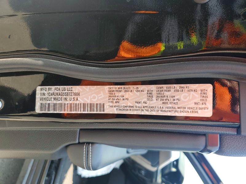 Продажа на аукционе авто 2025 Jeep Grand Cherokee, vin: 1C4RJKAG5S8727604, номер лота: 64597166