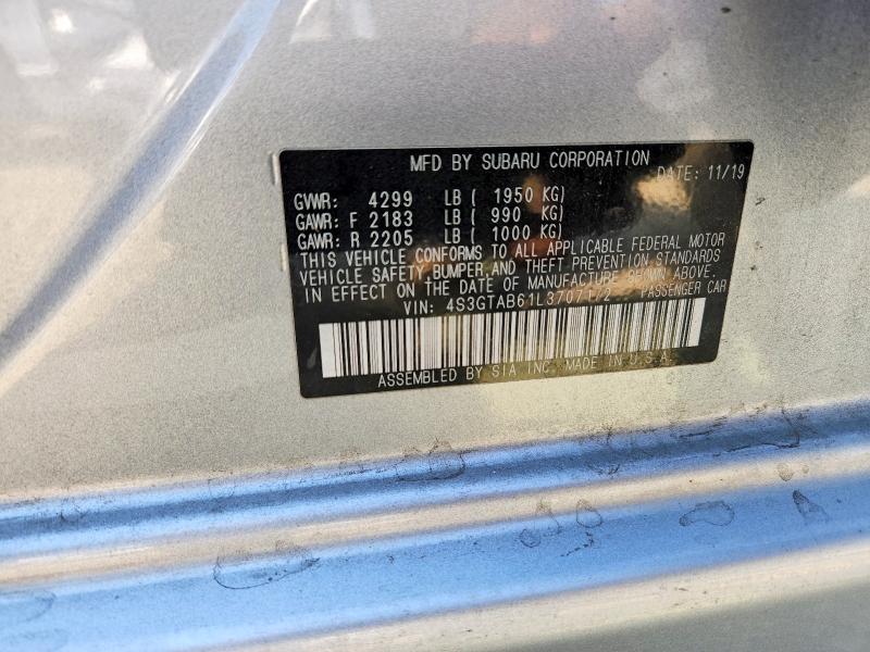 Продаж на аукціоні авто 2020 Subaru Impreza, vin: 4S3GTAB61L3707172, номер лоту: 64649626