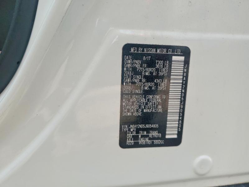 Продажа на аукционе авто 2018 Nissan Armada, vin: JN8AY2ND5J9054805, номер лота: 66574076