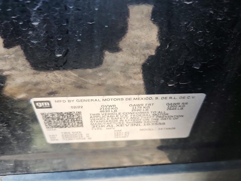 Aukcja sprzedaży 2022 Gmc Terrain, vin: 3GKALXEV3NL163555, numer aukcji: 63320676