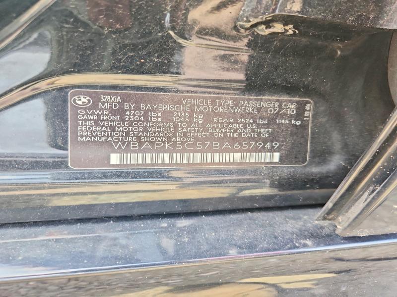 Aukcja sprzedaży 2011 Bmw 328, vin: WBAPK5C57BA657949, numer aukcji: 65463716