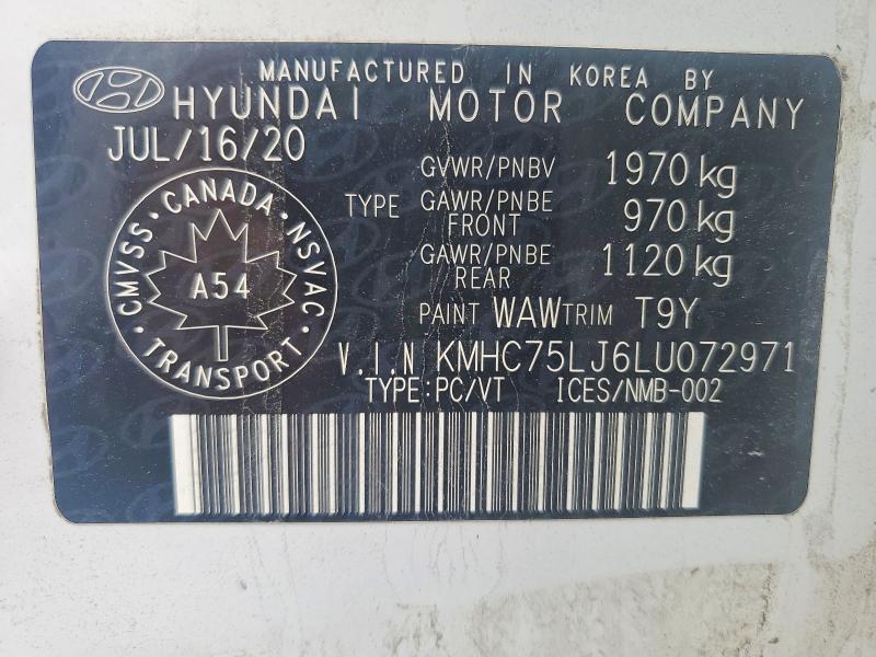 Aukcja sprzedaży 2020 Hyundai Ioniq, vin: KMHC75LJ6LU072971, numer aukcji: 60666656