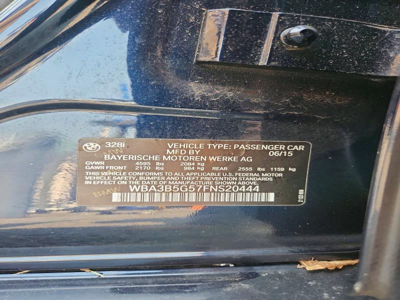 64944136 :رقم المزاد ، WBA3B5G57FNS20444 vin ، 2015 Bmw 328 مزاد بيع