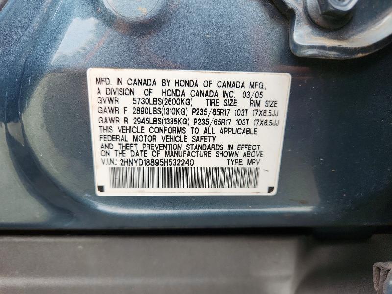 Aukcja sprzedaży 2005 Acura Mdx, vin: 2HNYD18895H532240, numer aukcji: 66977486