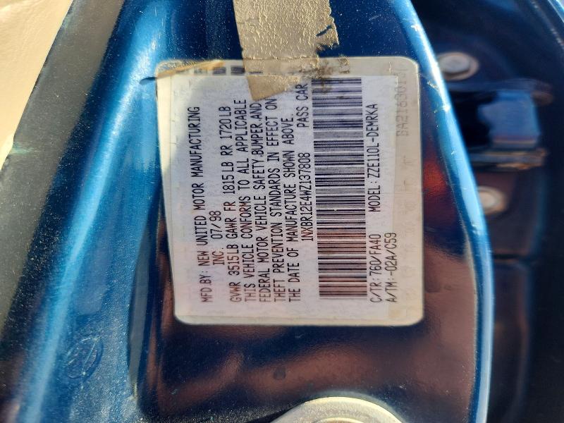 Продажа на аукционе авто 1998 Toyota Corolla, vin: 1NXBR12E4WZ137808, номер лота: 63863886