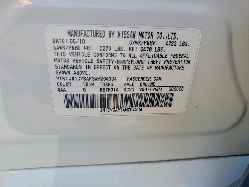 Продажа на аукционе авто 2010 Infiniti G37 Sedan, vin: JN1CV6AP3AM204334, номер лота: 67368586