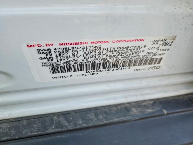 Продаж на аукціоні авто 2015 Mitsubishi Outlander, vin: JA4AD3A34FZ004408, номер лоту: 61667006
