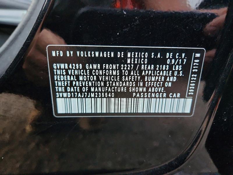 Продаж на аукціоні авто 2018 Volkswagen Jetta, vin: 3VWD17AJ7JM235540, номер лоту: 66626106