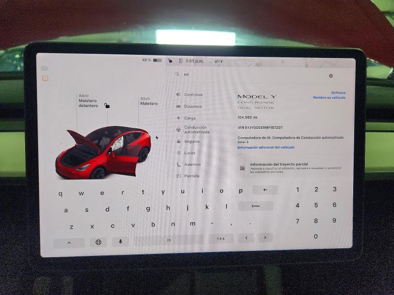 Продаж на аукціоні авто 2021 Tesla Model Y, vin: 5YJYGDEE9MF187207, номер лоту: 63737436