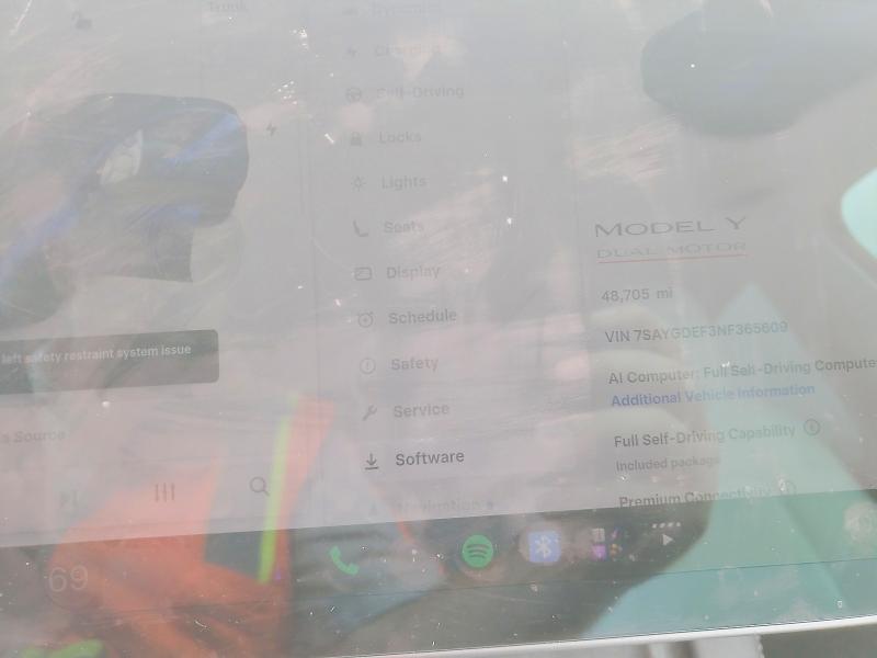 65569916 :رقم المزاد ، 7SAYGDEF3NF365609 vin ، 2022 Tesla Model Y مزاد بيع