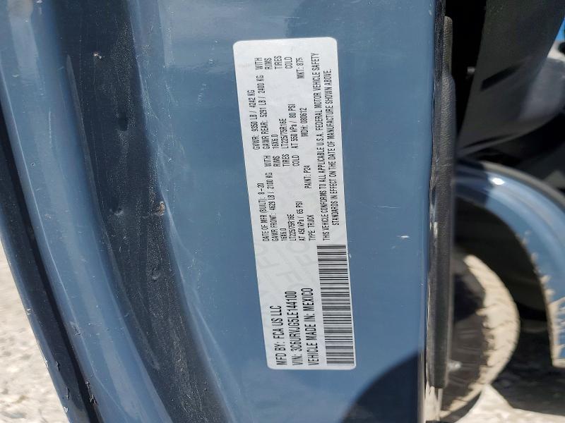 Auction sale of the 2020 Ram Promaster 3500, vin: 3C6URVJG5LE144100, lot number: 67284566