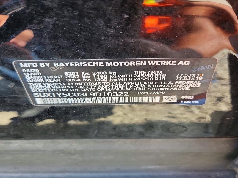 Продажа на аукционе авто 2020 Bmw X3, vin: 5UXTY5C03L9D10322, номер лота: 62996256