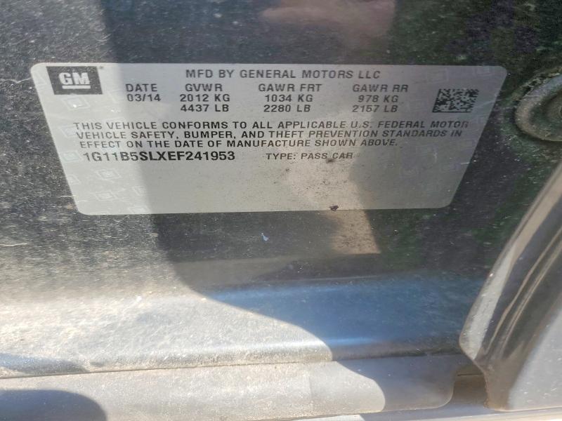 2014 Chevrolet Malibu მანქანა იყიდება აუქციონზე, vin: 1G11B5SLXEF241953, აუქციონის ნომერი: 64613366