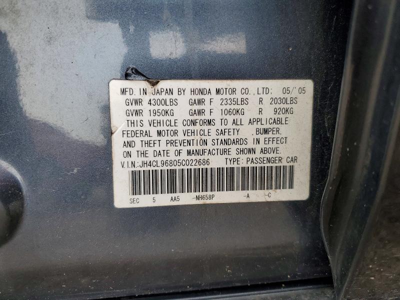 Продаж на аукціоні авто 2005 Acura Tsx, vin: JH4CL96805C022686, номер лоту: 64594766
