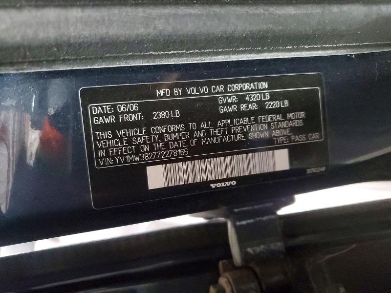 Продаж на аукціоні авто 2007 Volvo V50, vin: YV1MW382772278166, номер лоту: 65264476