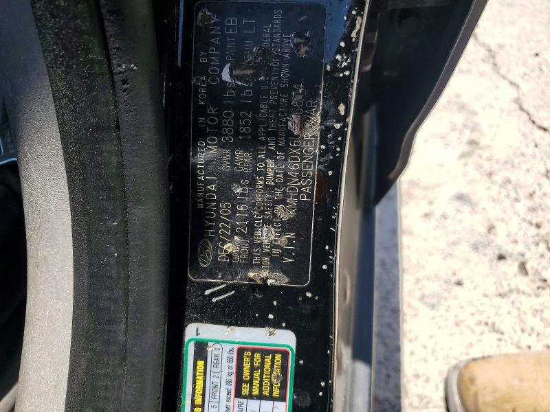 2006 Hyundai Elantra მანქანა იყიდება აუქციონზე, vin: KMHDN46DX6U266644, აუქციონის ნომერი: 63127526