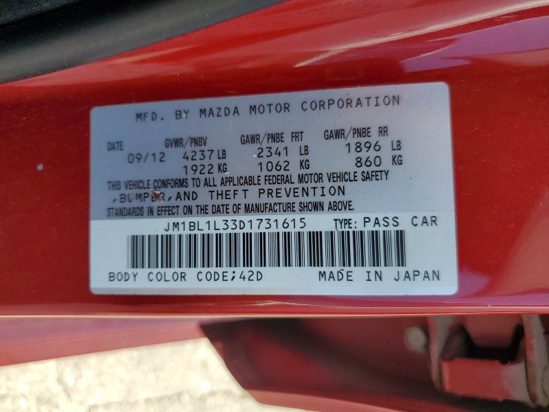 Продажа на аукционе авто 2013 Mazda Mazda3 Hatchback, vin: JM1BL1L33D1731615, номер лота: 64864576
