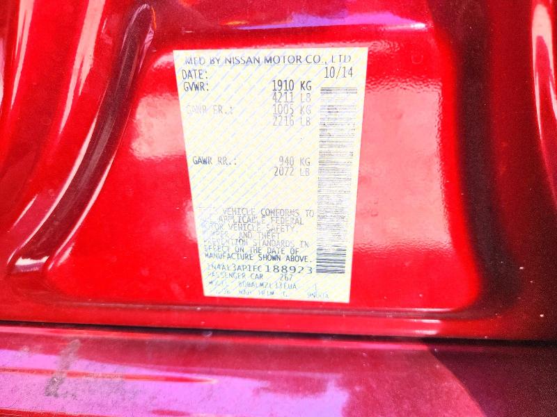 Aukcja sprzedaży 2015 Nissan Altima, vin: 1N4AL3AP1FC188923, numer aukcji: 64320396