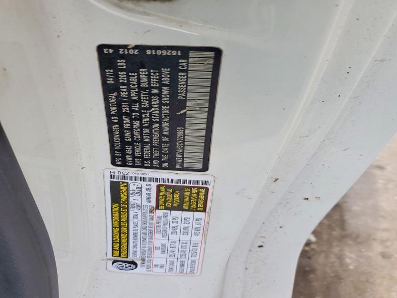 Продажа на аукционе авто 2012 Volkswagen Eos, vin: WVWBW7AH3CV020996, номер лота: 66086946