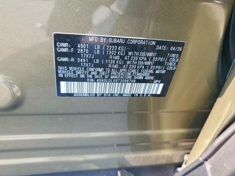 Продаж на аукціоні авто 2026 Subaru Forester, vin: 4S4SLDL68T3096708, номер лоту: 64809236