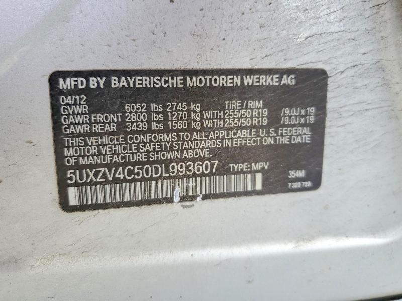 Aukcja sprzedaży 2013 Bmw X5, vin: 5UXZV4C50DL993607, numer aukcji: 66443786