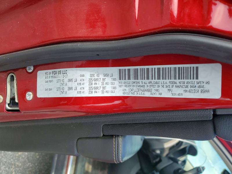 64660536 :رقم المزاد ، 1C4PJLCB7HW640662 vin ، 2017 Jeep Cherokee مزاد بيع