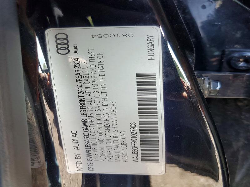 Aukcja sprzedaży 2019 Audi A3, vin: WAUBEGFF9K1027903, numer aukcji: 65725686