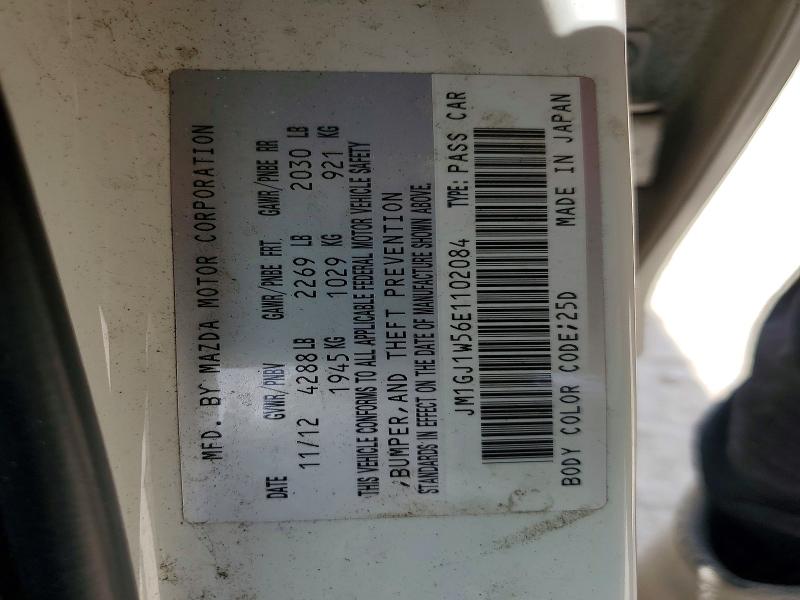 Aukcja sprzedaży 2014 Mazda 6, vin: JM1GJ1W56E1102084, numer aukcji: 63698396