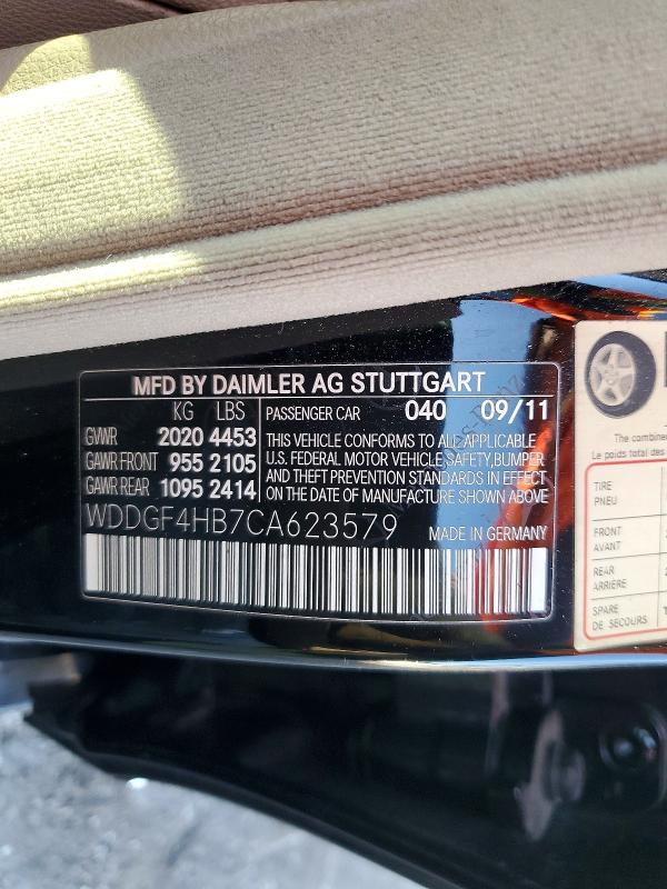 Продажа на аукционе авто 2012 Mercedes-benz C, vin: WDDGF4HB7CA623579, номер лота: 65579066