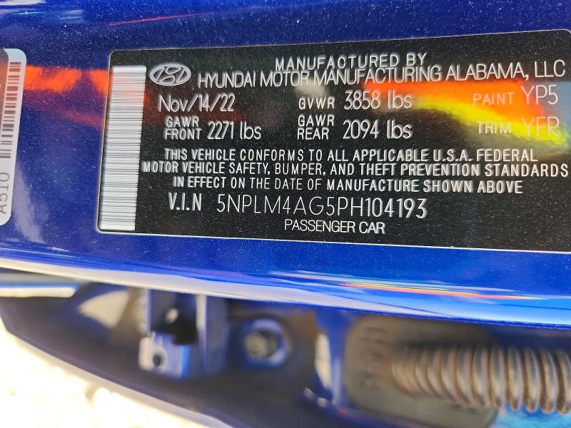 Aukcja sprzedaży 2023 Hyundai Elantra, vin: 5NPLM4AG5PH104193, numer aukcji: 66956626