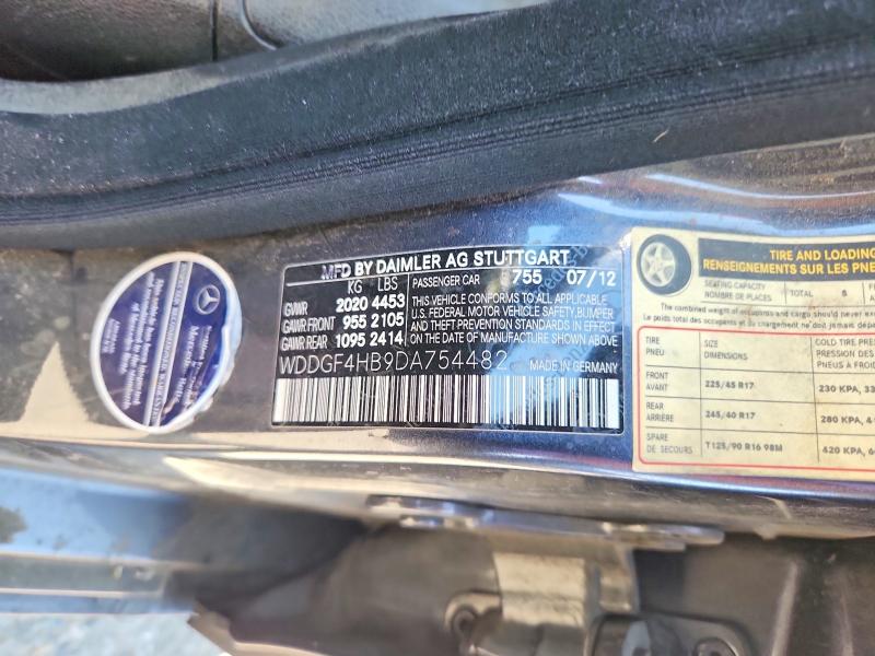 65893186 :رقم المزاد ، WDDGF4HB9DA754482 vin ، 2013 Mercedes-benz C مزاد بيع
