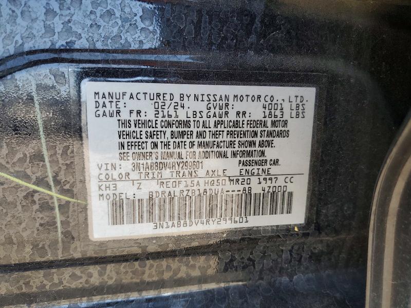 Aukcja sprzedaży 2024 Nissan Sentra, vin: 3N1AB8DV4RY299601, numer aukcji: 67369386
