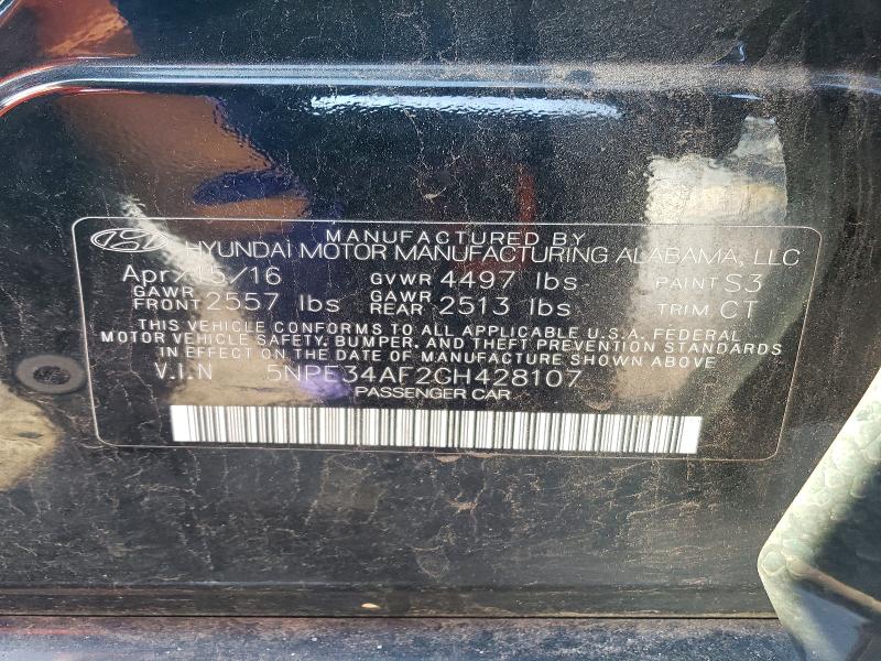 Aukcja sprzedaży 2016 Hyundai Sonata, vin: 5NPE34AF2GH428107, numer aukcji: 63902906