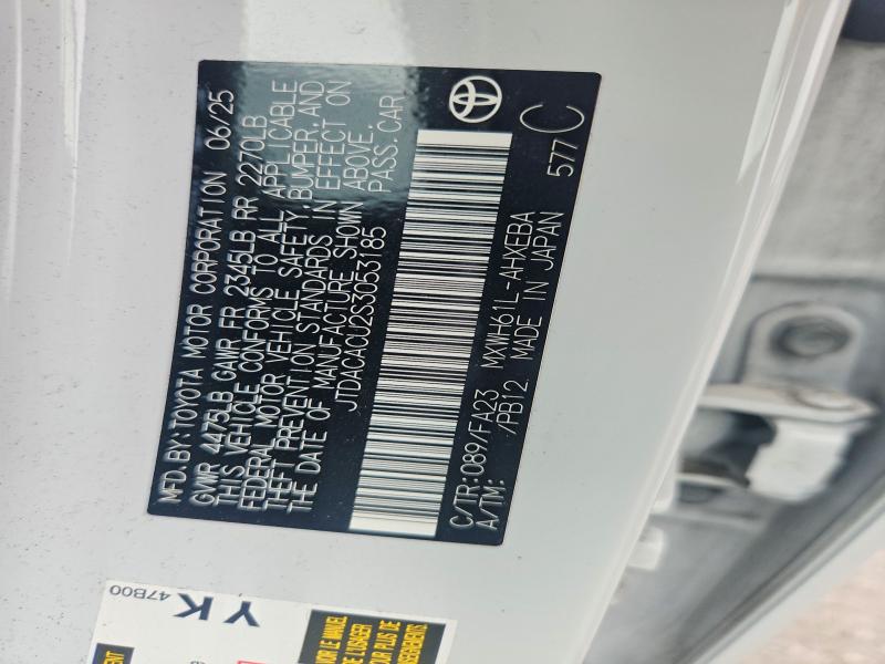 Auction sale of the 2025 Toyota Prius Plug-in Hybrid, vin: JTDACACU2S3053185, lot number: 64252376