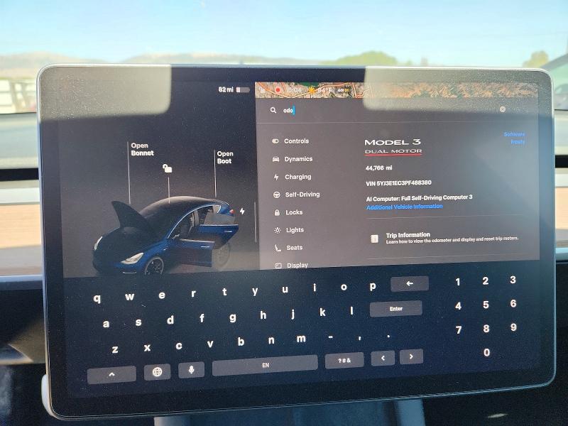 Aukcja sprzedaży 2023 Tesla Model 3, vin: 5YJ3E1EC3PF488380, numer aukcji: 62817866