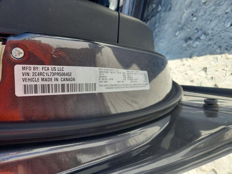 65961486 :رقم المزاد ، 2C4RC1L73PR506452 vin ، 2023 Chrysler Pacifica مزاد بيع