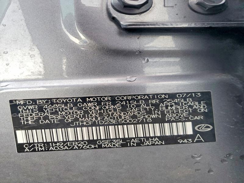 Aukcja sprzedaży 2014 Lexus Is, vin: JTHCF1D23E5002718, numer aukcji: 65739886