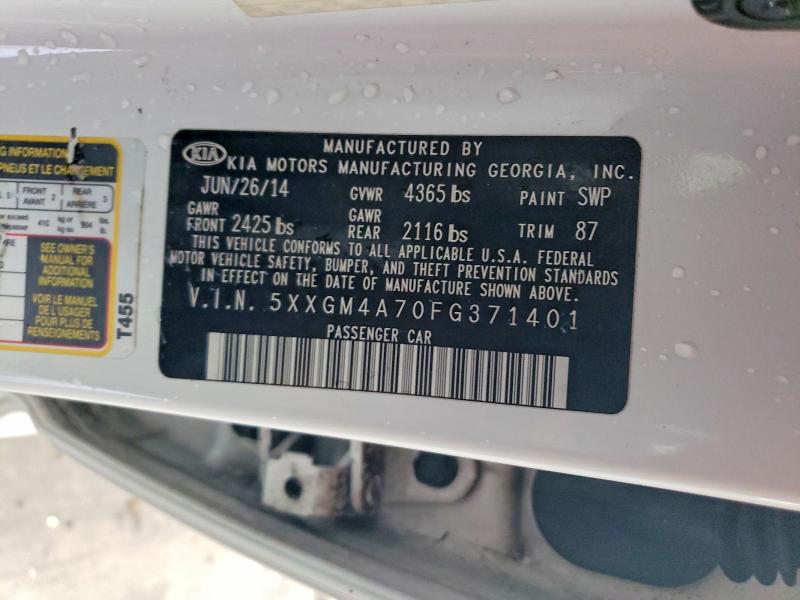 Продажа на аукционе авто 2015 Kia Optima, vin: 5XXGM4A70FG371401, номер лота: 64833216