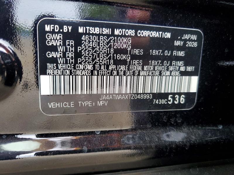 65365456 :رقم المزاد ، JA4ATWAAXTZ048993 vin ، 2026 Mitsubishi Eclipse Cross مزاد بيع