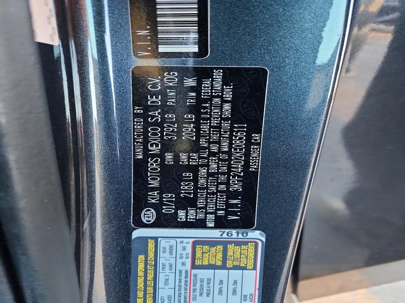 Продажа на аукционе авто 2019 Kia Forte, vin: 3KPF24AD2KE085611, номер лота: 66439626