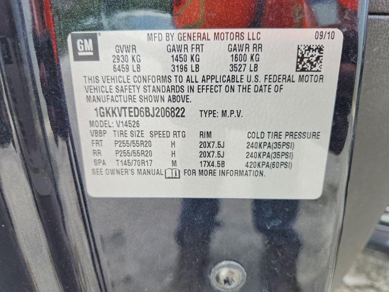 2011 Gmc Acadia მანქანა იყიდება აუქციონზე, vin: 1GKKVTED6BJ206822, აუქციონის ნომერი: 63723576