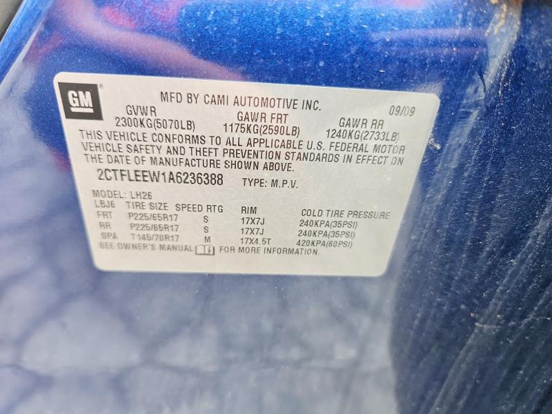 Aukcja sprzedaży 2010 Gmc Terrain, vin: 2CTFLEEW1A6236388, numer aukcji: 67125716