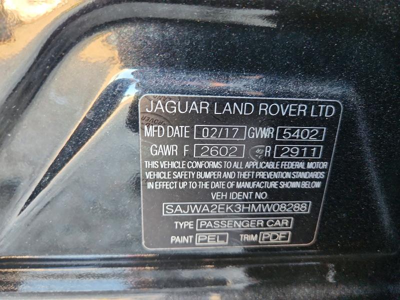 66806916 :رقم المزاد ، SAJWA2EK3HMW08288 vin ، 2017 Jaguar Xjr مزاد بيع