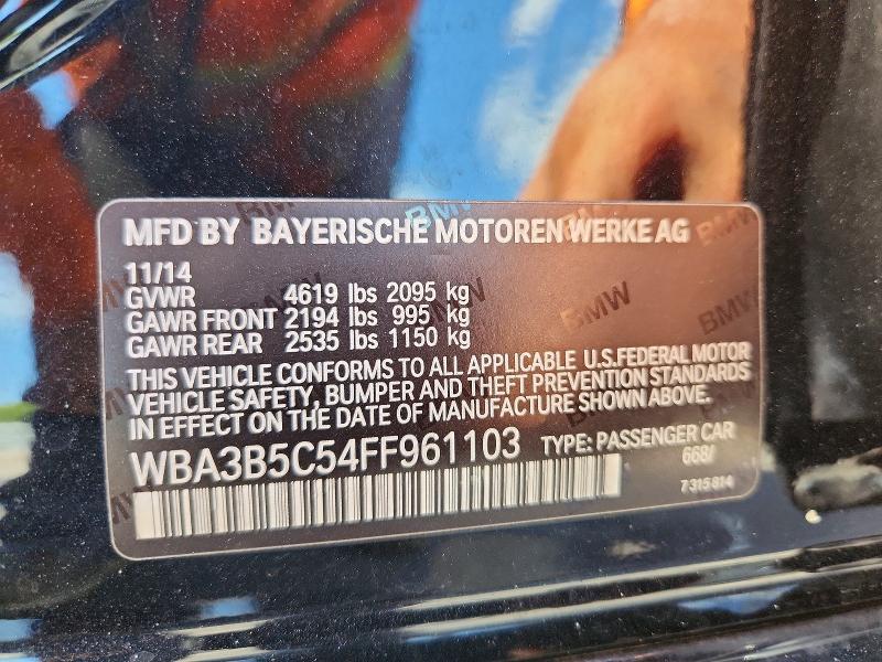 66724686 :رقم المزاد ، WBA3B5C54FF961103 vin ، 2015 Bmw 328 مزاد بيع